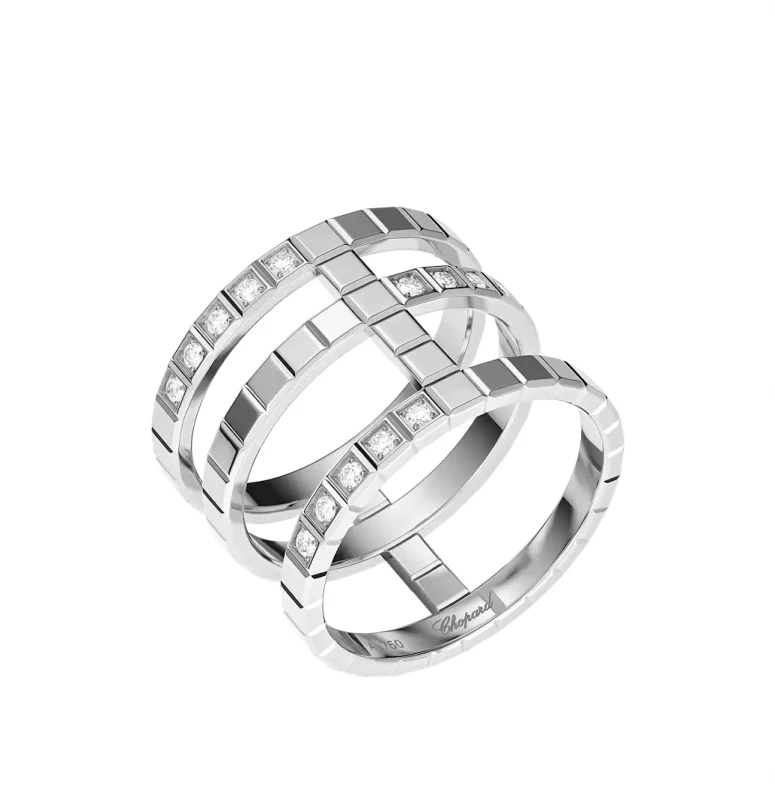Chopard Ice Cube Ring (SIZE 52) 827007-1009 1