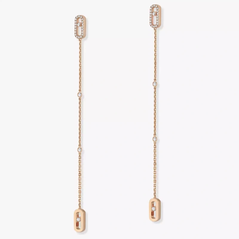 Messika Pendantes Move Uno Boucles d'oreilles Diamant Or Rose 11321-PG 2