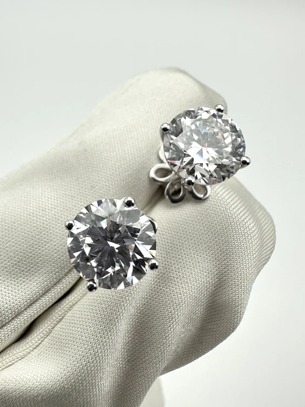 Earrings without a brand СЕРЬГИ-ПУСЕТЫ С БРИЛЛИАНТАМИ 3.01-3.01 CT D/VS1 (GIA) NN3.01-3.01CT D/VS1 2