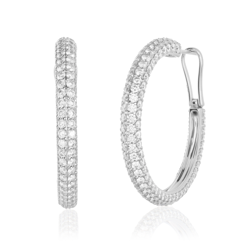 HOOP DIAMOND 7.10 CT EARRINGS