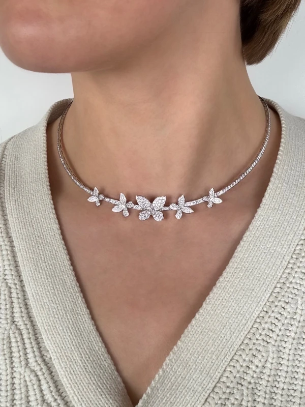 GRAFF PAVÉ BUTTERFLY DIAMOND NECKLACE RGN890 4