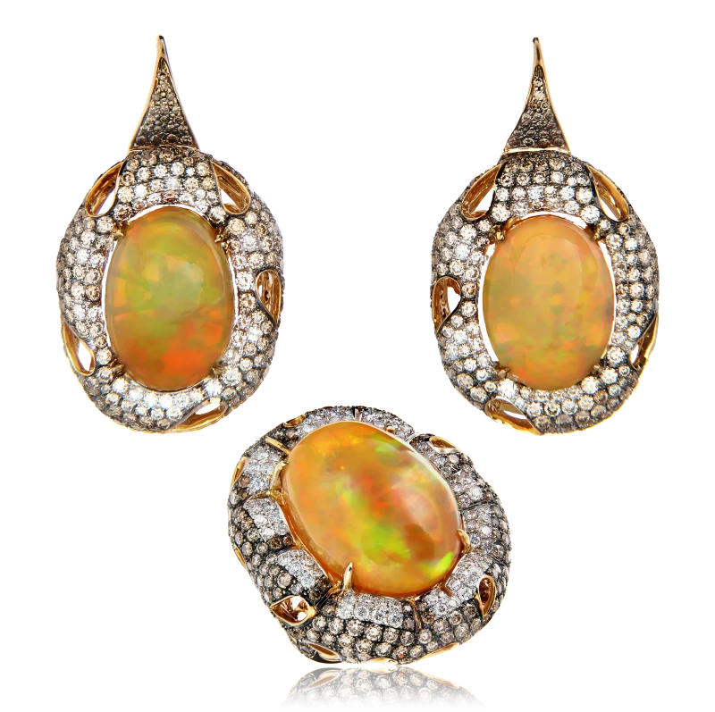 RalfDiamonds OPAL AND DIAMOND SET OPAL.SET 1