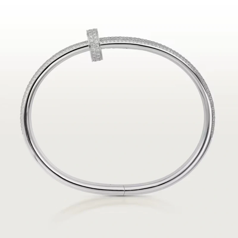 Cartier JUSTE UN CLOU BRACELET, DOUBLE, HALF-PAVED (SIZE 16) N6708716 4