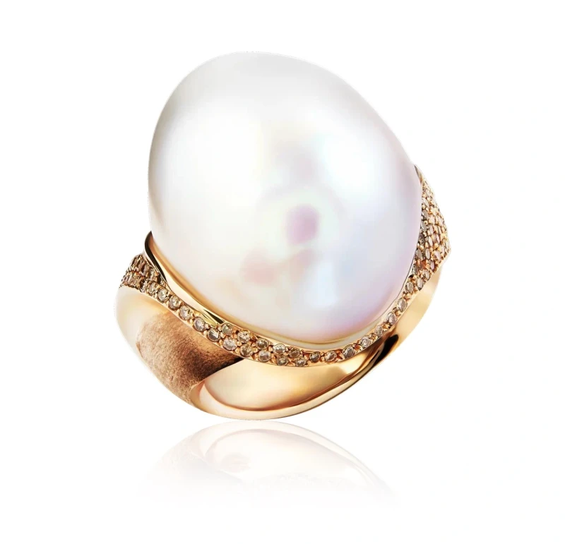 BAROQUE PEARL RING (SIZE 54)