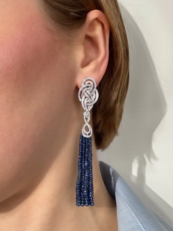 GARRARD SAPPHIRE & DIAMOND EARRINGS GRRD SAPPHIRE EARRINGS 2