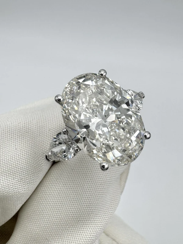 Earrings without a brand OVAL DIAMOND 10.07 CT G/VS2 RING (GIA) EXEX NN10.07G/VS 4
