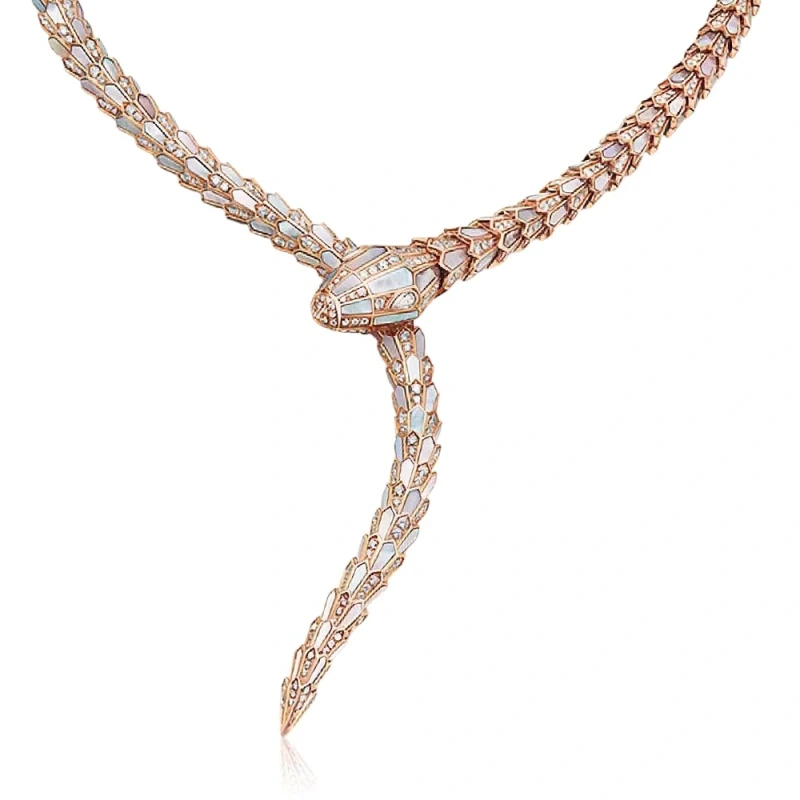Bvlgari HIGH JEWELLERY SERPENTI MOTHER-OF-PEARL NECKLACE N3455 2