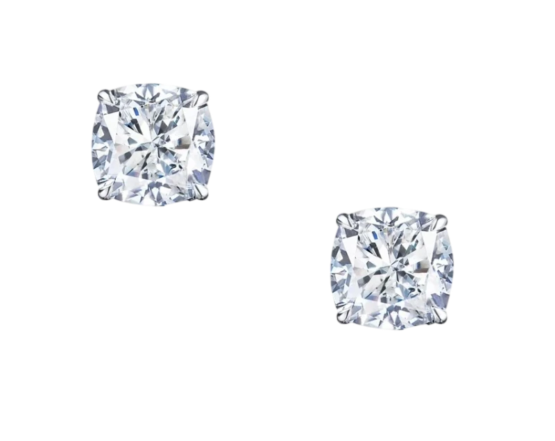 Earrings without a brand CUSHION DIAMOND 1.00-1.01 CT H/VS1-VS2 EARRINGS 545744 1