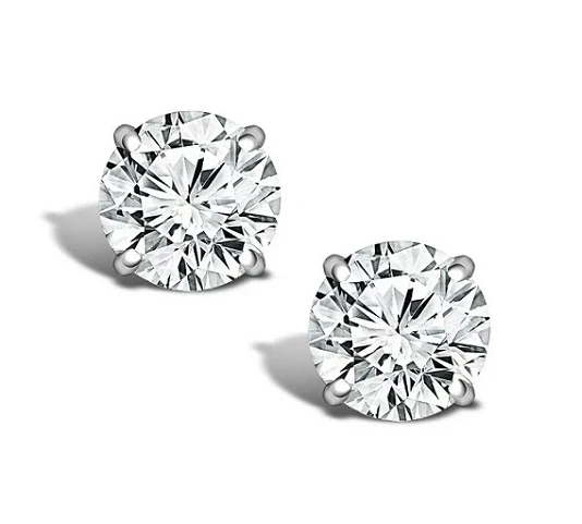 СЕРЬГИ-ПУСЕТЫ С БРИЛЛИАНТАМИ 3.01-3.01 CT D/VS1 (GIA)