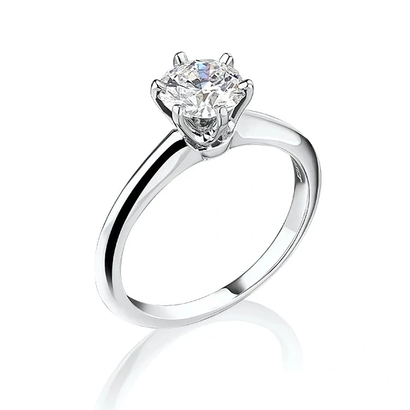 ROUND DIAMOND 0.68 CT F/VS1 RING (SIZE 52)