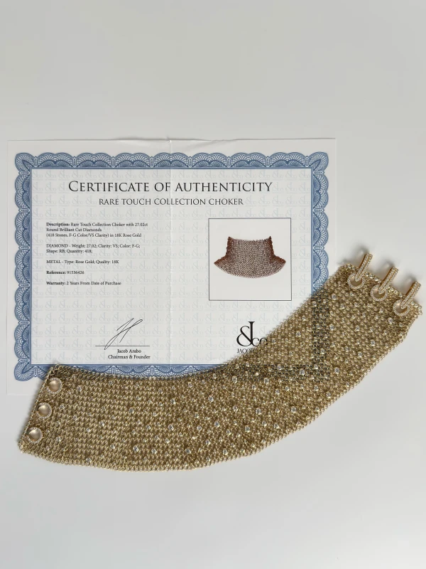 Jacob & Co RARE TOUCH COLLECTION DIAMOND 27.02 CT CHOKER 91536426 8