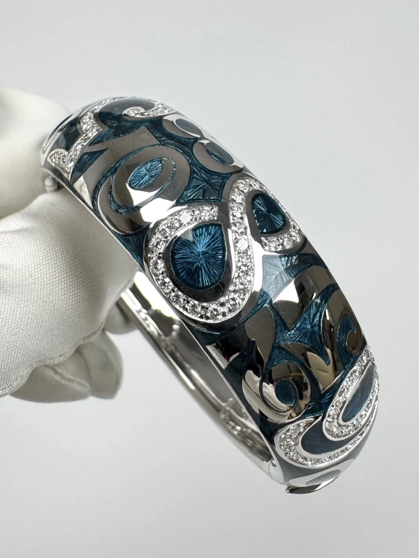 Frаnck Muller Blue Enamel Talisman Diamond Bracelet (SIZE 16.5) ET-BLD-03 4