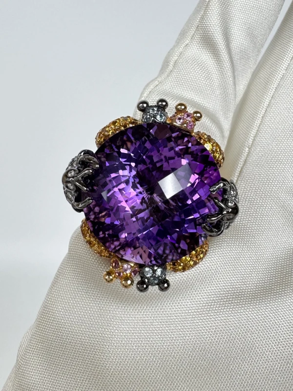 RalfDiamonds КОЛЬЦО С АМЕТИСТОМ 31 CT RD 31 CT 5