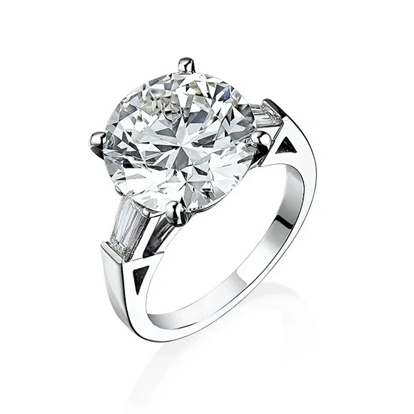 ROUND DIAMOND 6.30 CT RING (SIZE 55)
