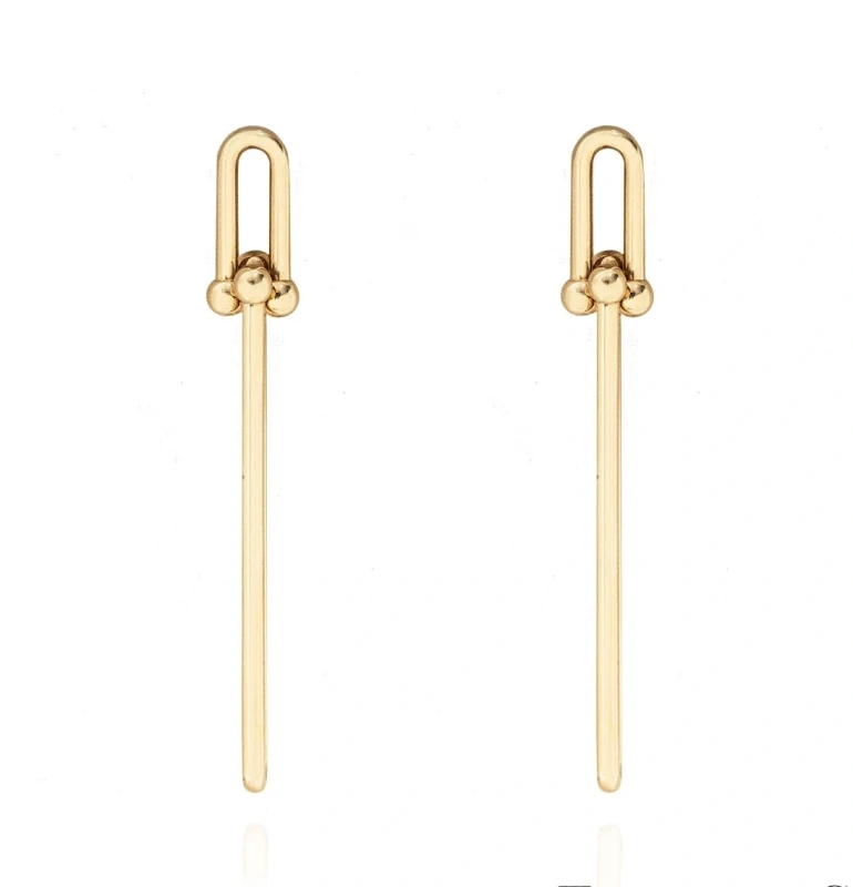 DOUBLE HARDWEAR LONG LINK EARRINGS