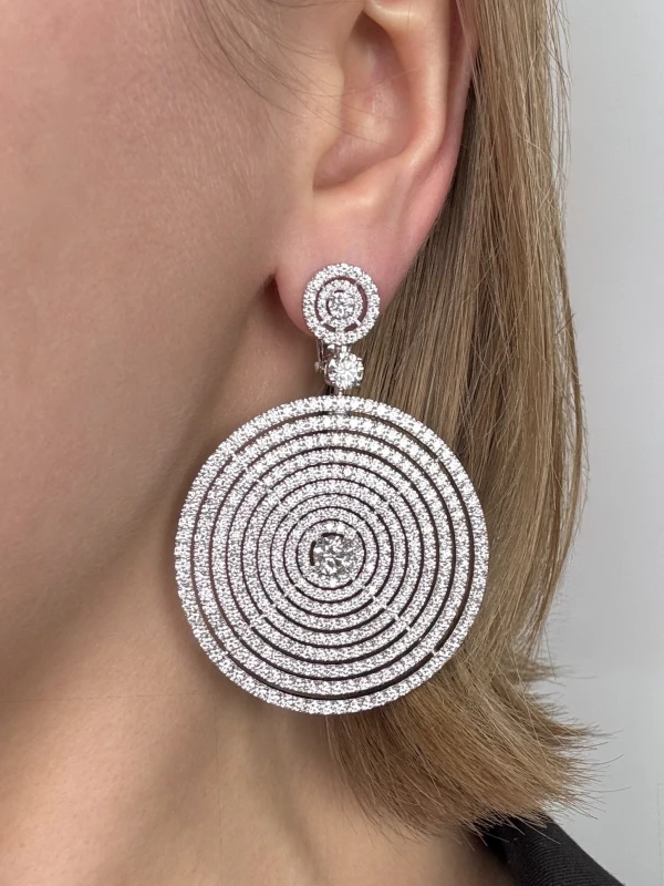 Graff HOOP DIAMOND 24.49 CT EARRINGS RGE24.49 2