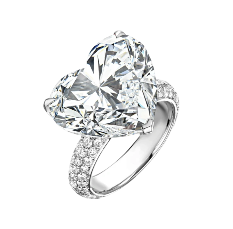 HEART DIAMOND 7.03 CT F/VS1 RING (GIA)