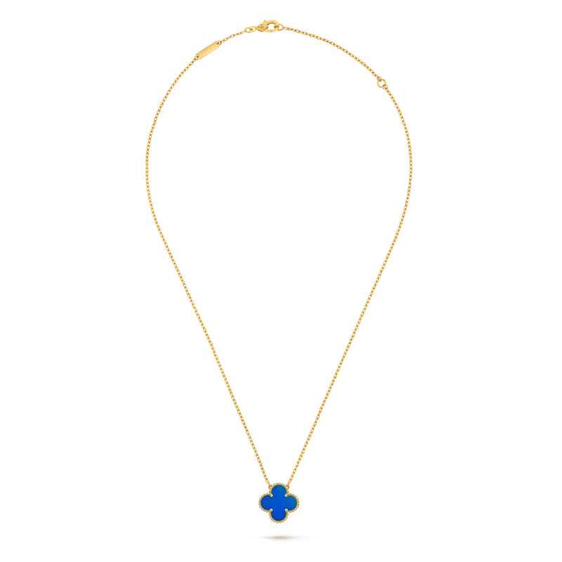 Van Cleef & Arpels. Vintage Alhambra pendant, Blue Agate VCARP9SY00 2