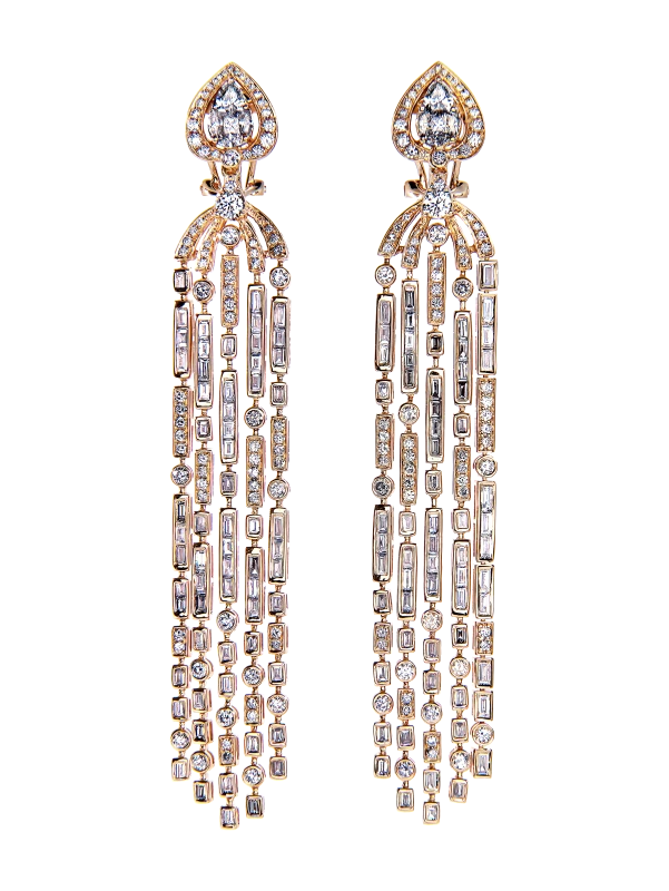 MIXCUT DIAMONDS 5.3 CT EARRINGS