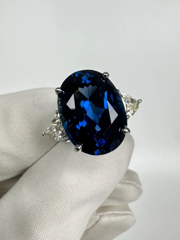 No name SAPPHIRE 11.87 CT "ROYAL BLUE" RING (NO HEATED) SAP11.87 CT 5