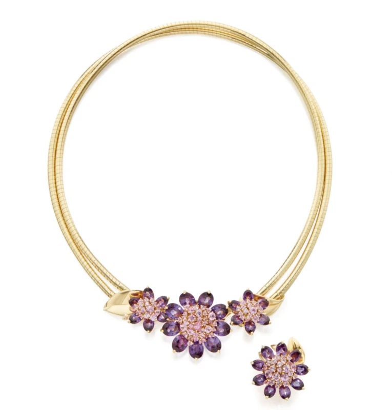 PINK SAPPHIRE AND AMETHYST "HAWAII" TRANSFORMER SET