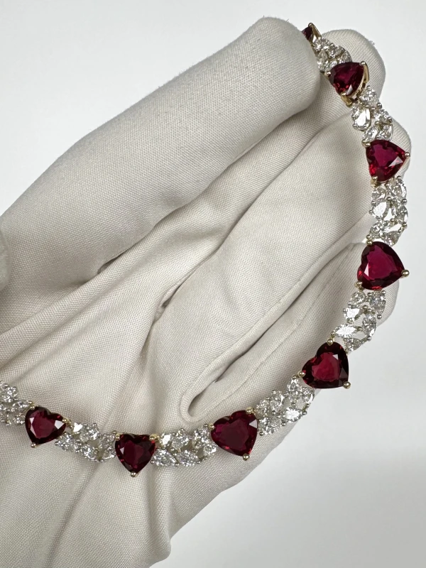 DeRosa HEART RUBY 30.31 CT "PIGEON BLOOD" NECKLACE (GRS) N842637 4