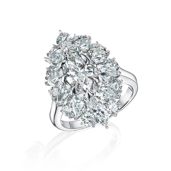 DIAMOND MARQUISE CLUSTER RING