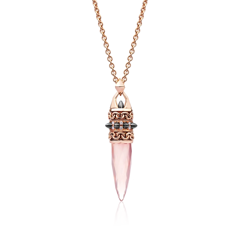 Stephen Webster RUSSIAN ROULETTE PENDANT WITH ROSE QUARZ SWRR061224 1