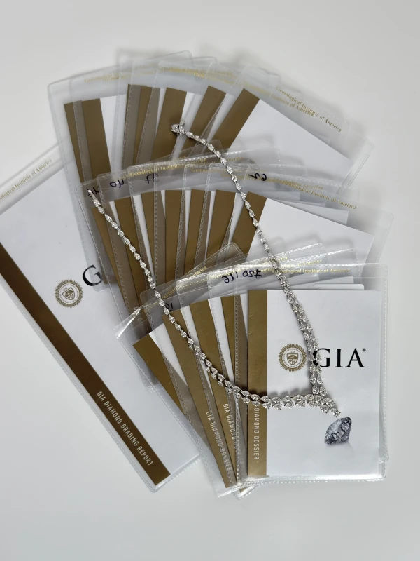 Earrings without a brand DIAMOND 27.03 CT E-H/VVS1-VS2  NECKLACE NN27.03 7