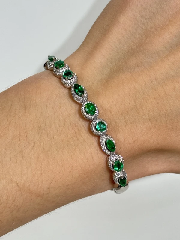 VERDI JEWELLERY БРАСЛЕТ С ИЗУМРУДАМИ  2.40 CT KA796 2