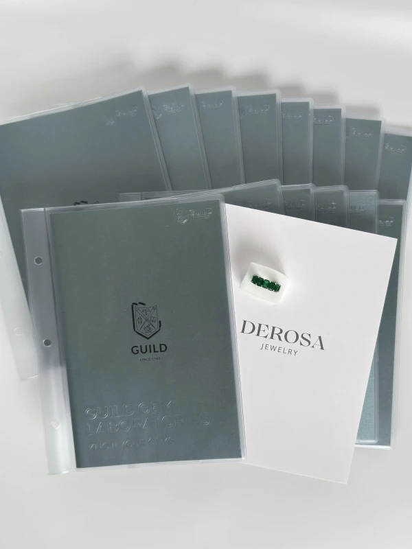 DeRosa EMERALD 11.18 CT VIVID GREEN RING (SIZE 53) R548301 5