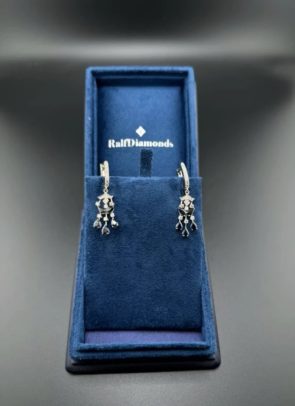 RalfDiamonds SAPPHIRES AND DIAMONDS DROP EARRINGS RDE 7