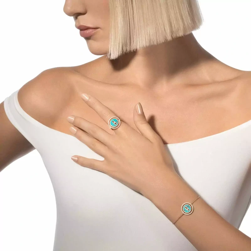 Messika Lucky Move PM Turquoise Bracelet Diamant Or Rose 11652-PG 3
