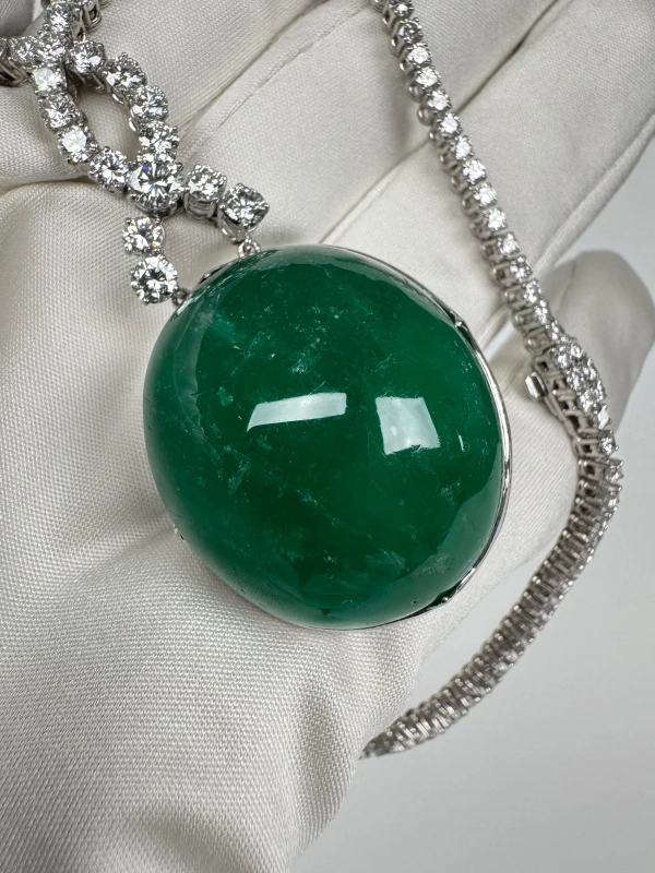 СЕРЬГИ NO NAME COLOMBIA EMERALD 125.85 CT GREEN NECKLACE NN125.85 6