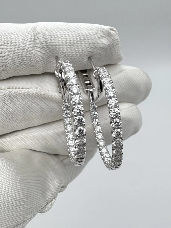 GRAFF Round Diamond Hoop Earrings RGE1844 4