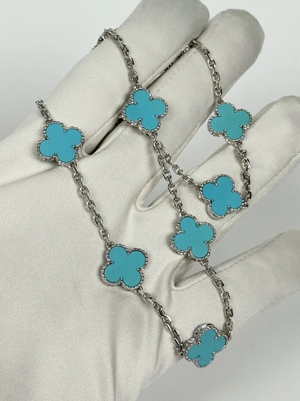 Van Cleef & Arpels MAGIC ALHAMBRA NECKLACE, 10 MOTIFS, TURQUOISE ARB84900 6