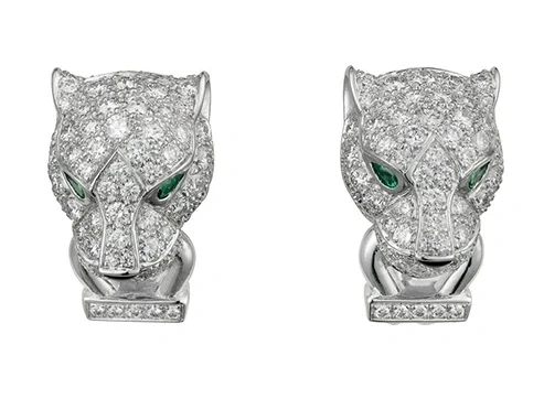 PANTHÈRE DE CARTIER EARRINGS, PAVED