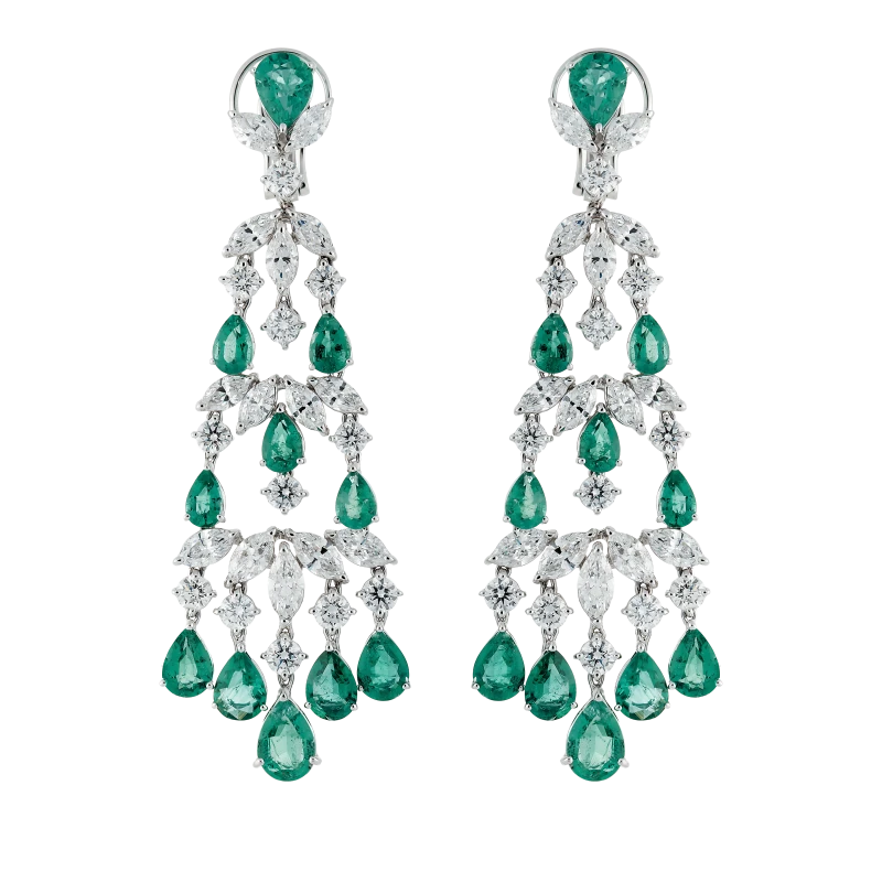 Crivelli EMERALD 10.50 CT & DIAMONDS 9.50 CT EARRINGS 4469744 1
