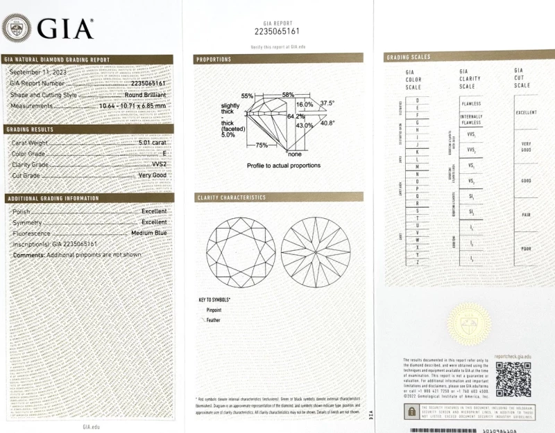 Earrings without a brand С БРИЛЛИАНТОМ 5.01 CT E/VVS 5.01 ct E/VVS2 220524 6