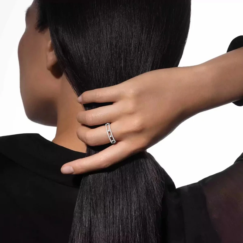 MESSIKA ALLIANCE MOVE RING, WHITE GOLD (SIZE 51) 07080-WG-51 2