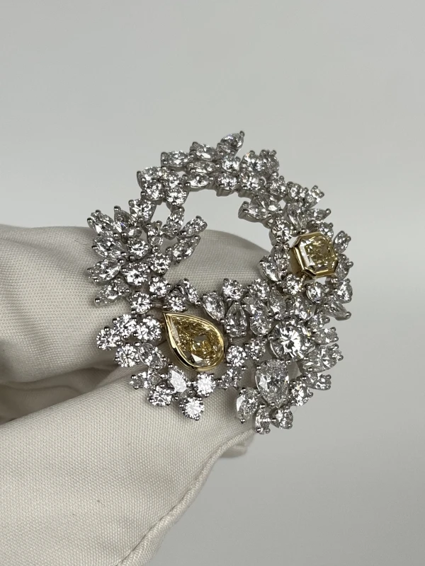 RalfDiamonds MIXCUT 13.14 CT BROOCH RDbrooch 3