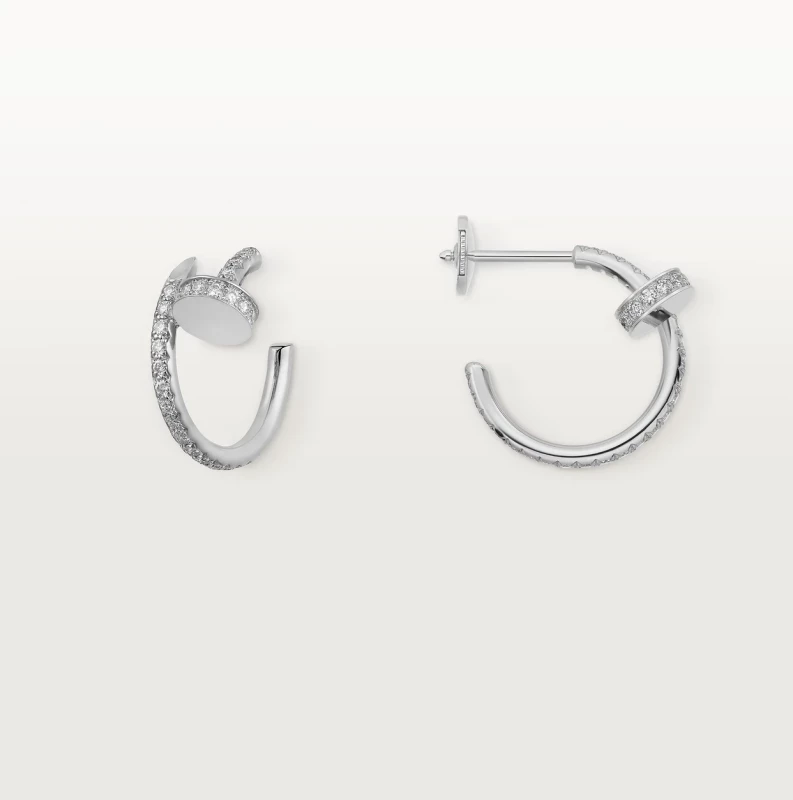 Cartier Juste un Clou hoop earrings, Small model, paved B8301431 1