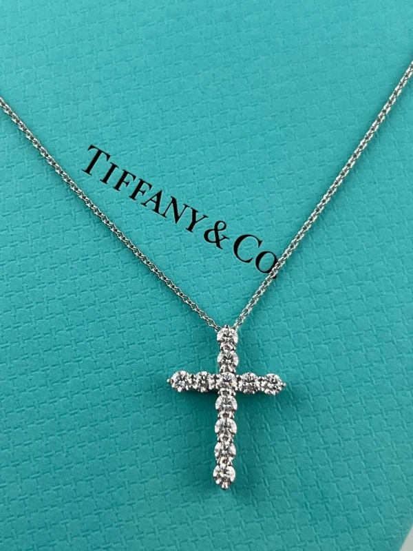 Tiffany & Co DIAMOND 0.77 CT CROSS PENDANT MEDIUM MODEL 22660837 2
