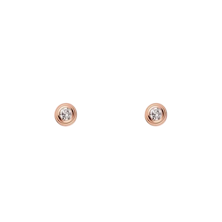 CARTIER D'AMOUR STUD EARRINGS, 2 DIAMONDS, MINI MODEL