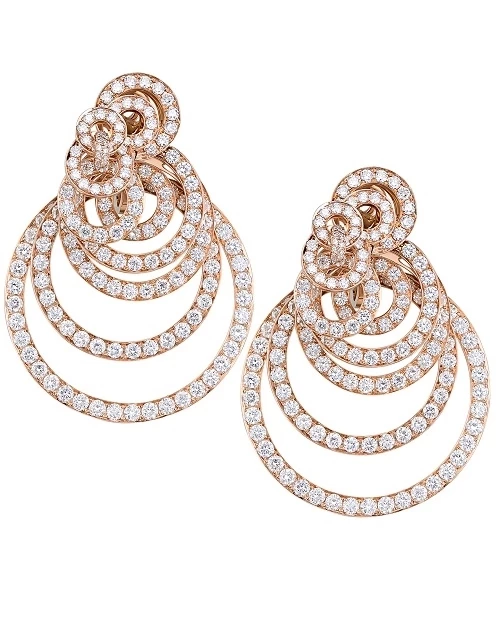 De Grisogono GYPSY ROSE GOLD DIAMOND EARRINGS 10097/20