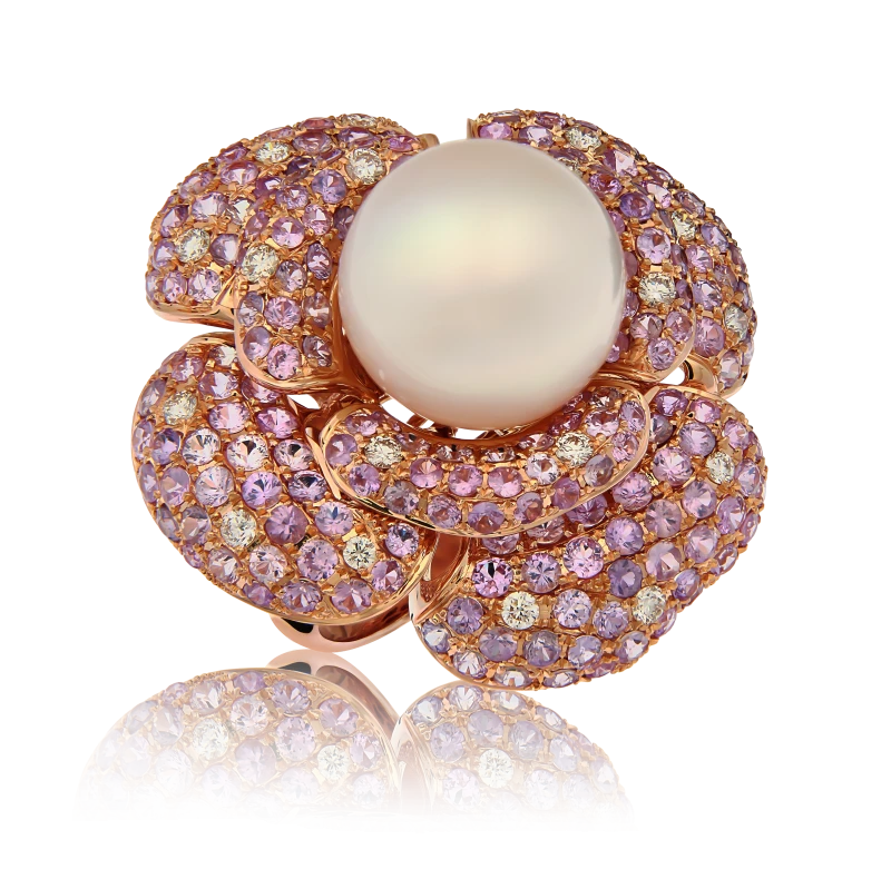 PEARL&SAPPHIRE RING (SIZE 53)