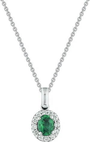 EMERALD AND DIAMONDS PENDANT