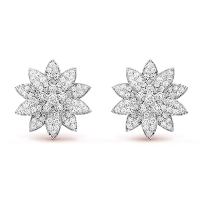 Lotus earrings, medium model