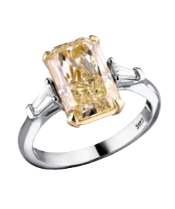 No name RADIANT DIAMOND 3.30 CT FANCY YELLOW/SI1 RING (GIA) NN3.30CTFY/SI1