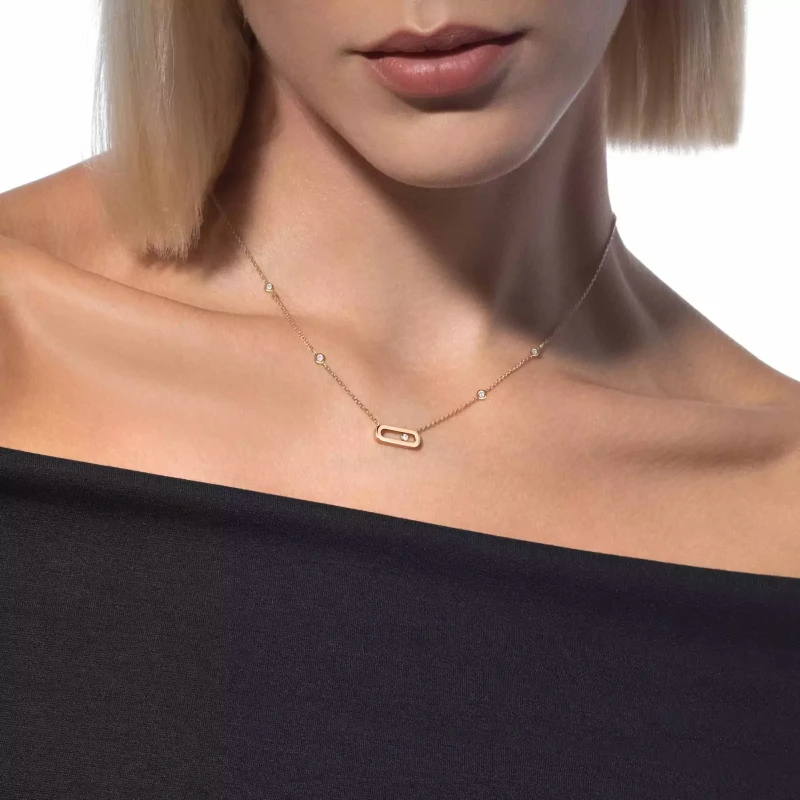 MESSIKA Gold Move Uno Pink Gold Diamond Necklace 10053-PG 2